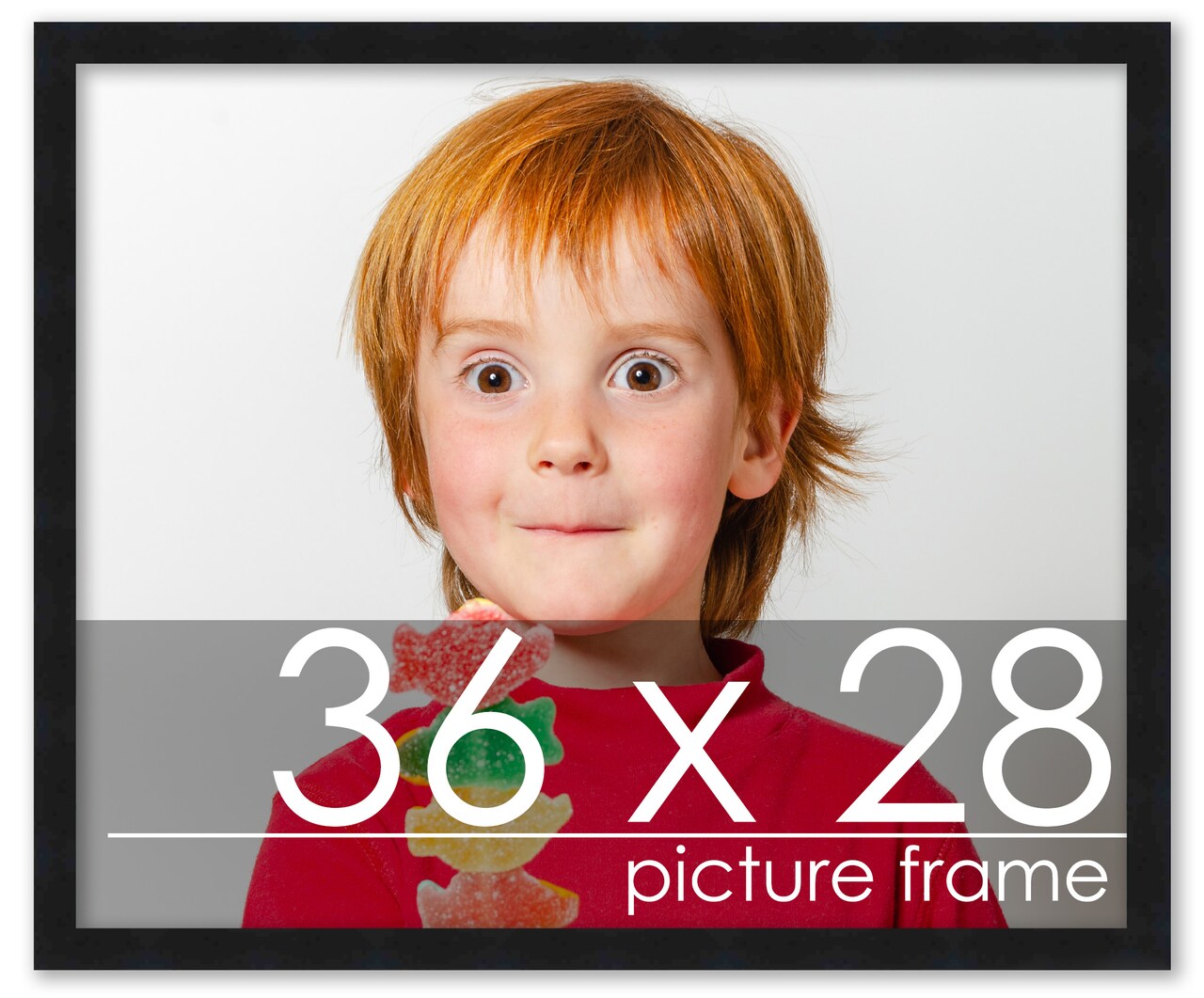 36x28 Solid Wood Picture Frame with UV-Resistant Acrylic & Acid-Free Backing, Available in 6 Finishes: Matte Black, Matte White, Metallic Bronze, Silver, Natural Wood Grain & Mahogany